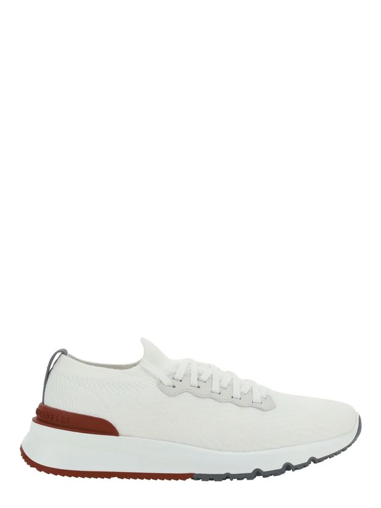White Rubber Low Top Sneakers