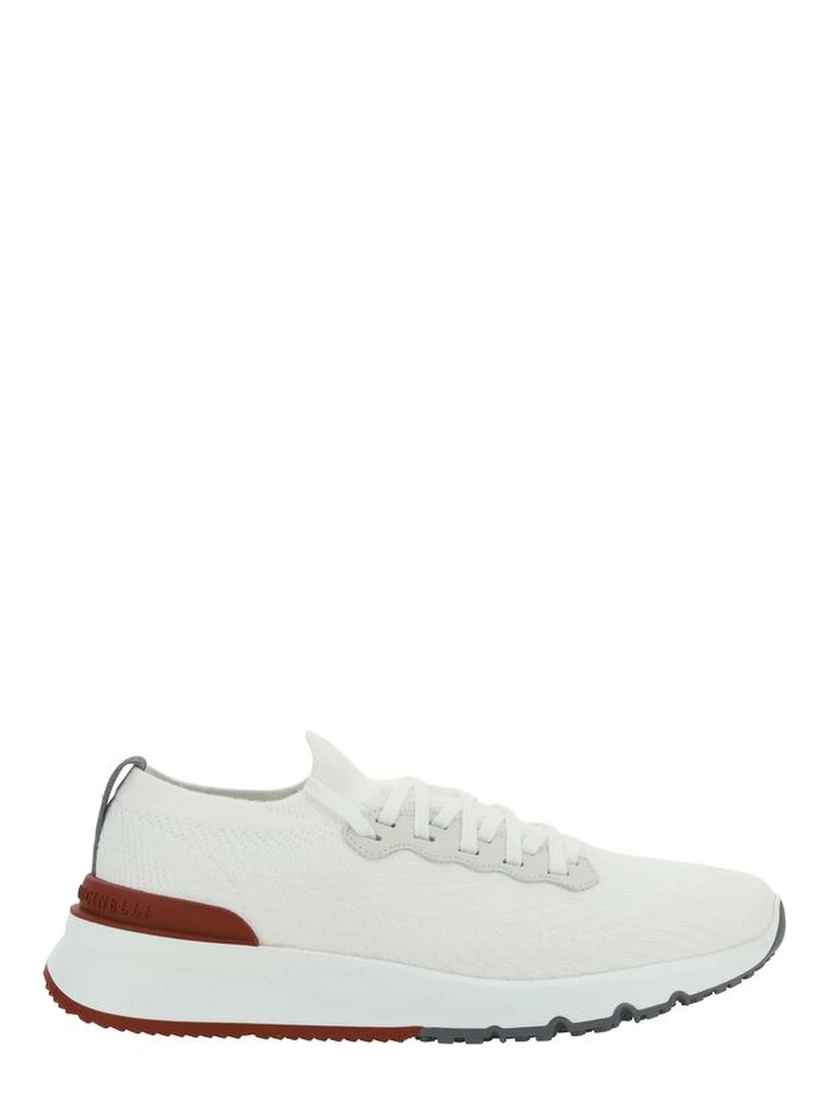 White Rubber Low Top Sneakers