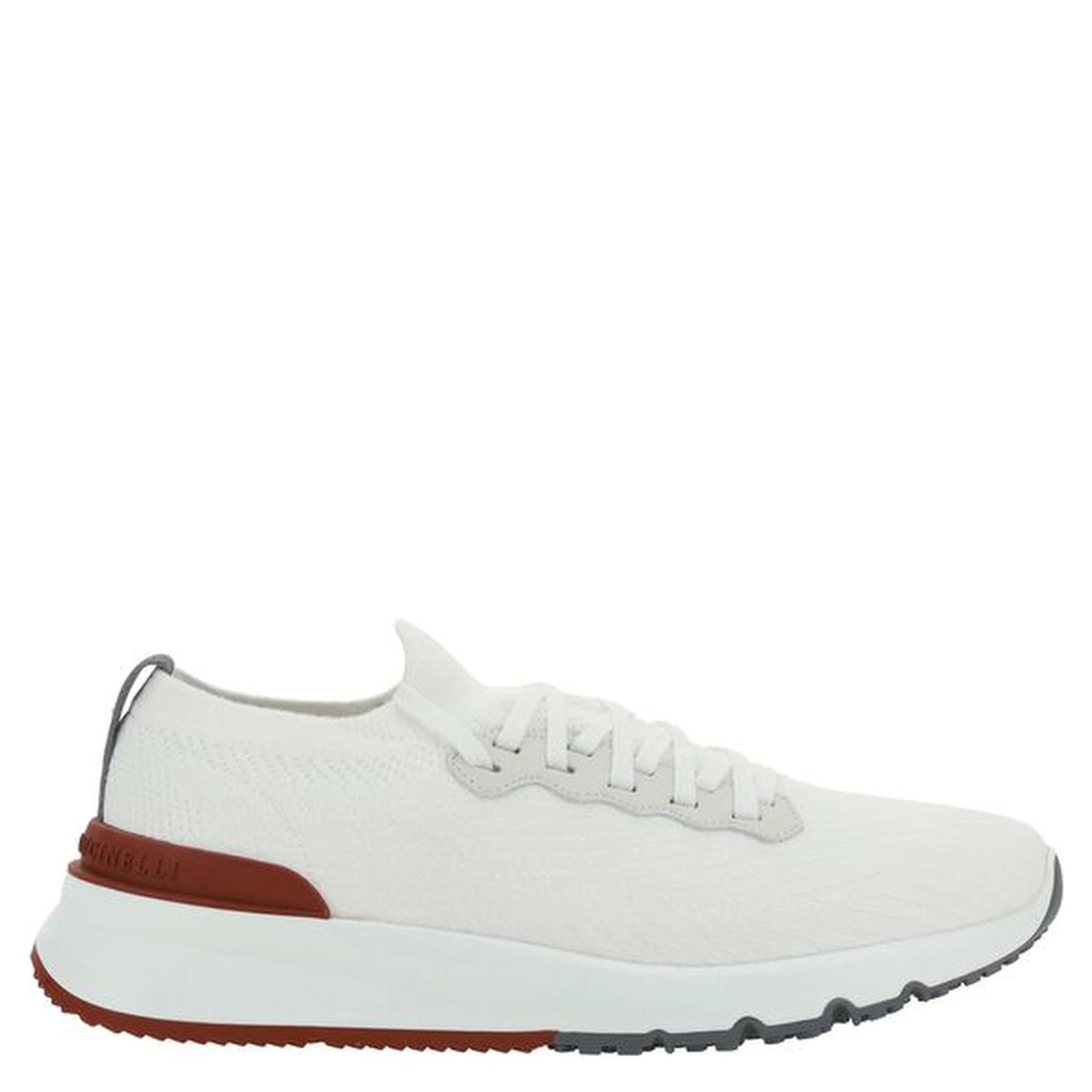 White Rubber Low Top Sneakers