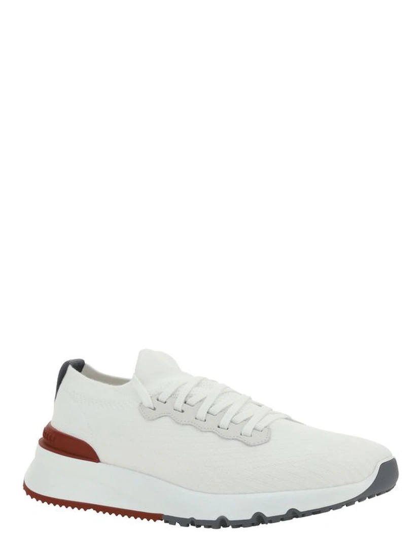 White Rubber Low Top Sneakers