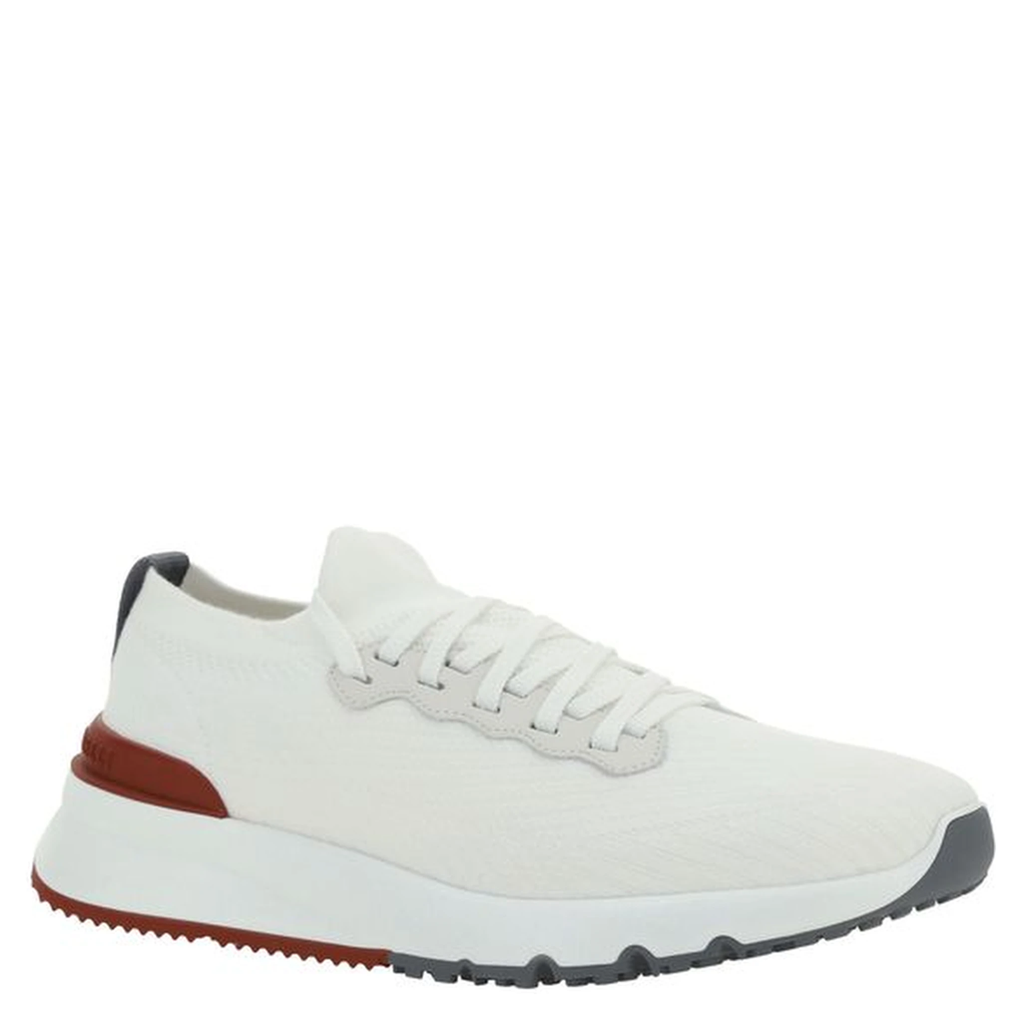 حذاء رياضي أبيض مطاطي منخفض