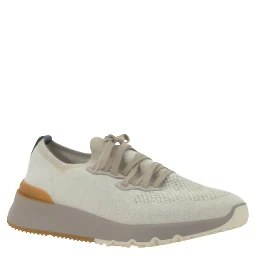 White Cotton Athletic Sneakers