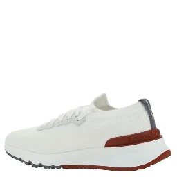 حذاء رياضي أبيض مطاطي منخفض