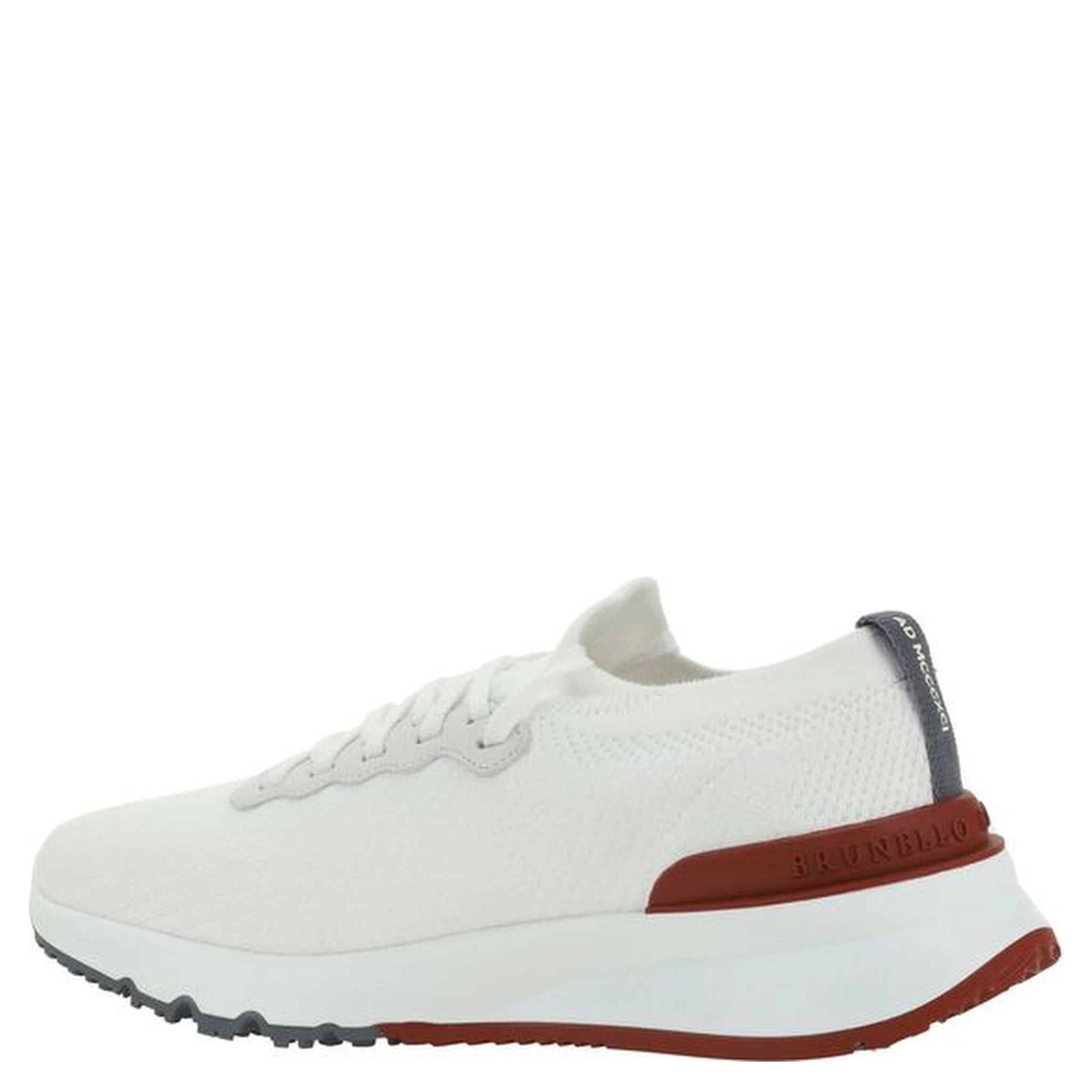 حذاء رياضي أبيض مطاطي منخفض