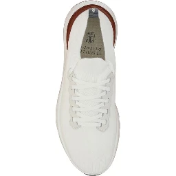 حذاء رياضي أبيض مطاطي منخفض