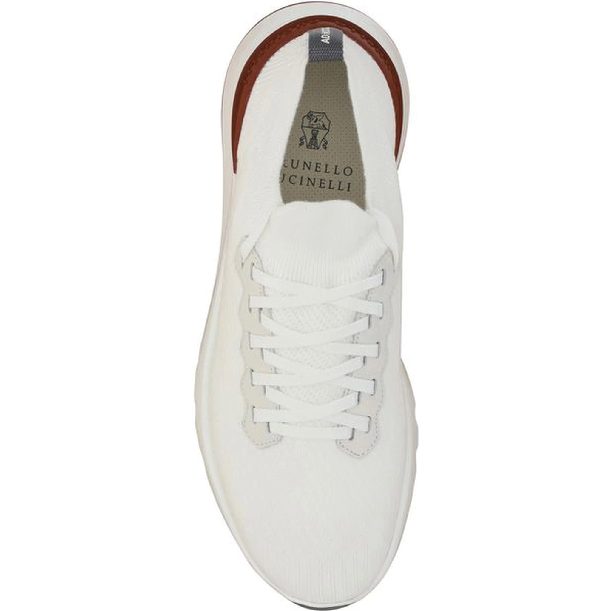 حذاء رياضي أبيض مطاطي منخفض