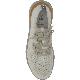 White Cotton Athletic Sneakers