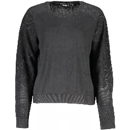 Black Cotton Women Sweater