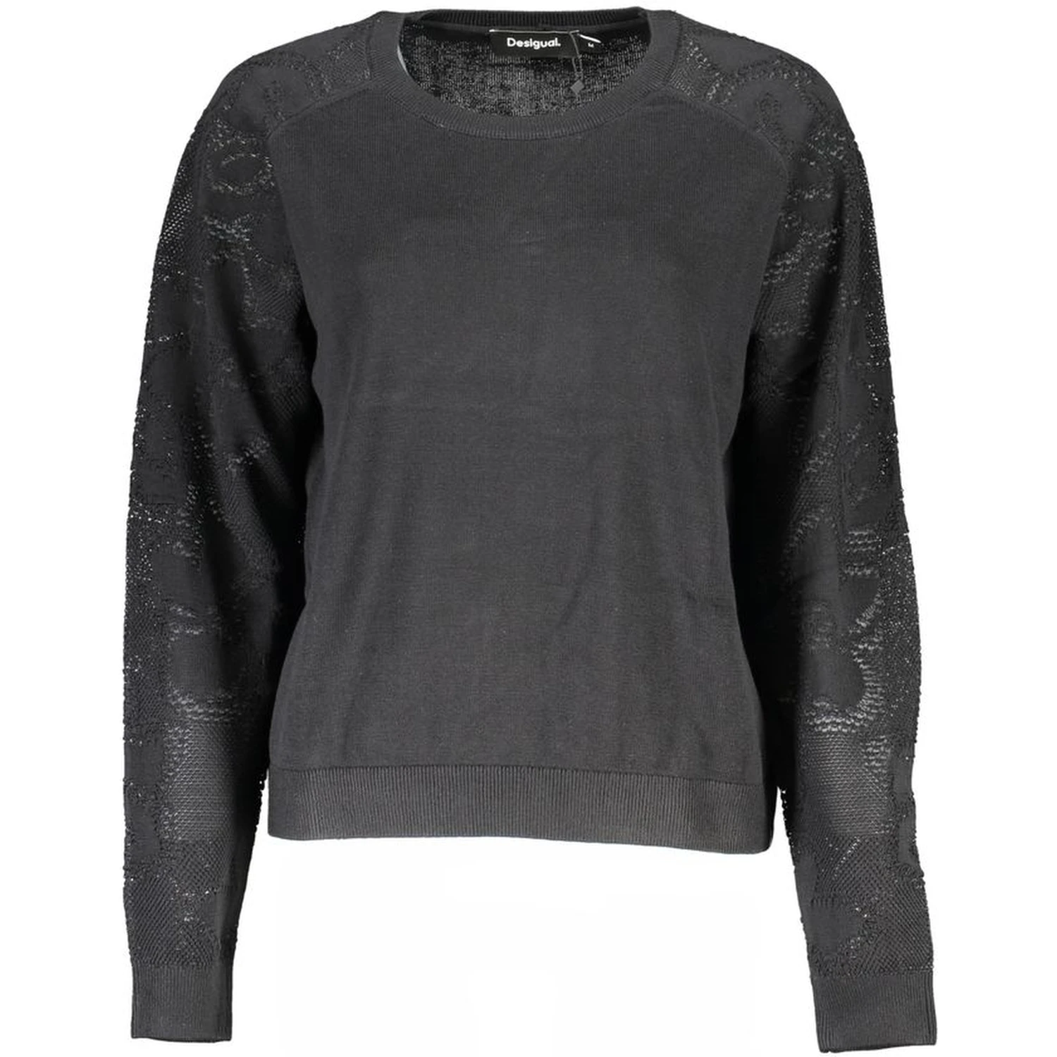 Black Cotton Women Sweater