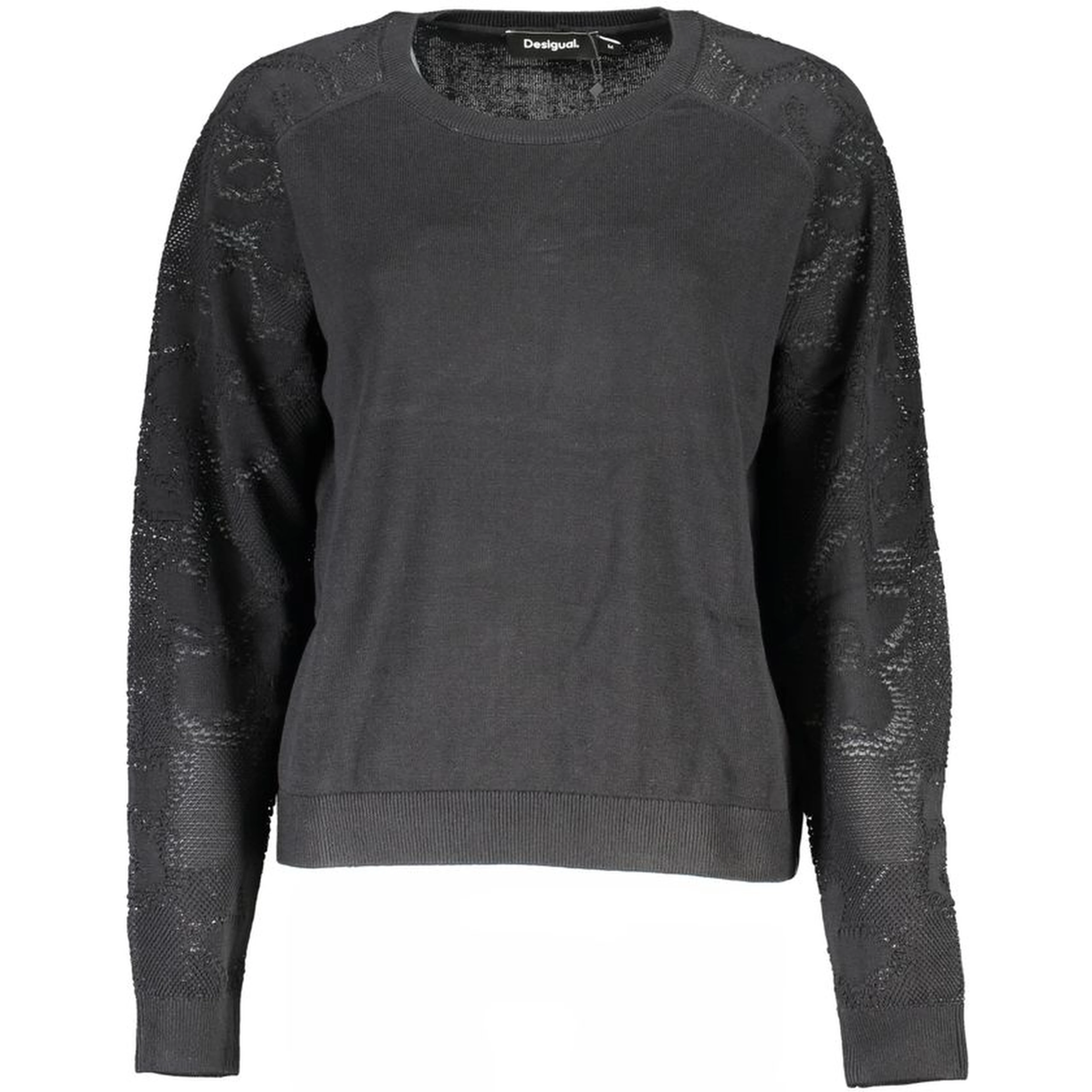 Black Cotton Women Sweater