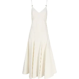 فستان قطني أبيض كاجوال