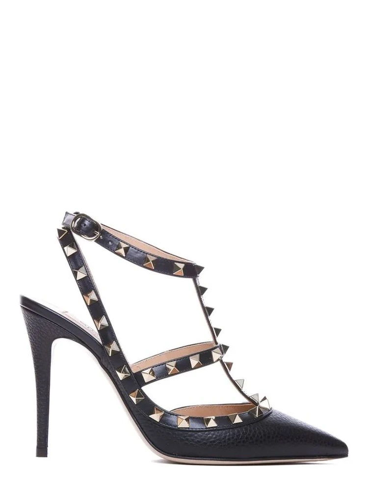 Black Calfskin High Heel Pumps