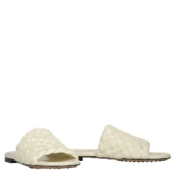 White Lamb Leather Mules