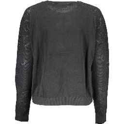 Black Cotton Women Sweater