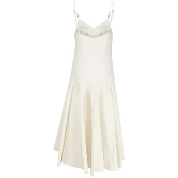 فستان قطني أبيض كاجوال