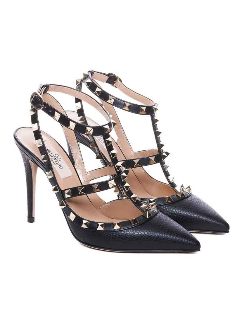 Black Calfskin High Heel Pumps