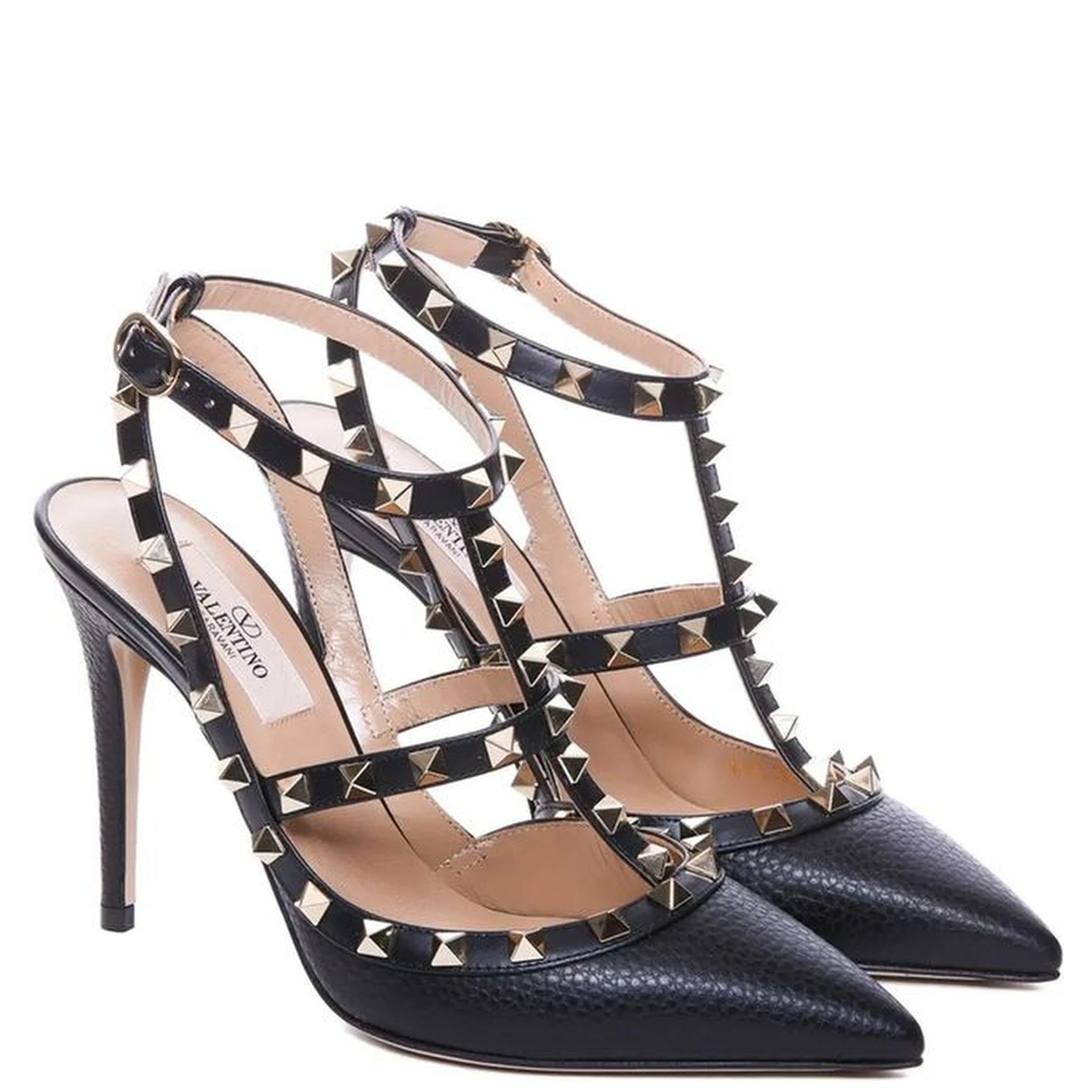 Black Calfskin High Heel Pumps