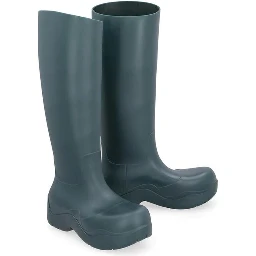 Bicolor Rubber Rain Boots
