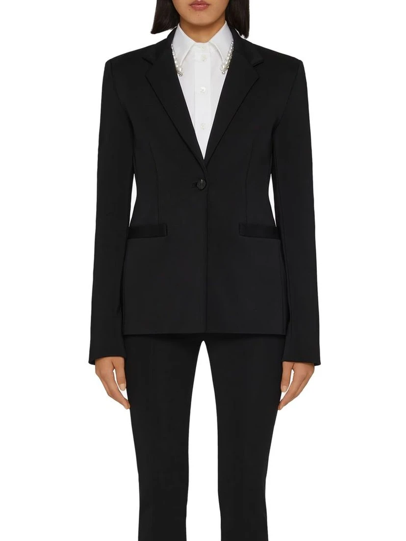 Black Elastane Blazer