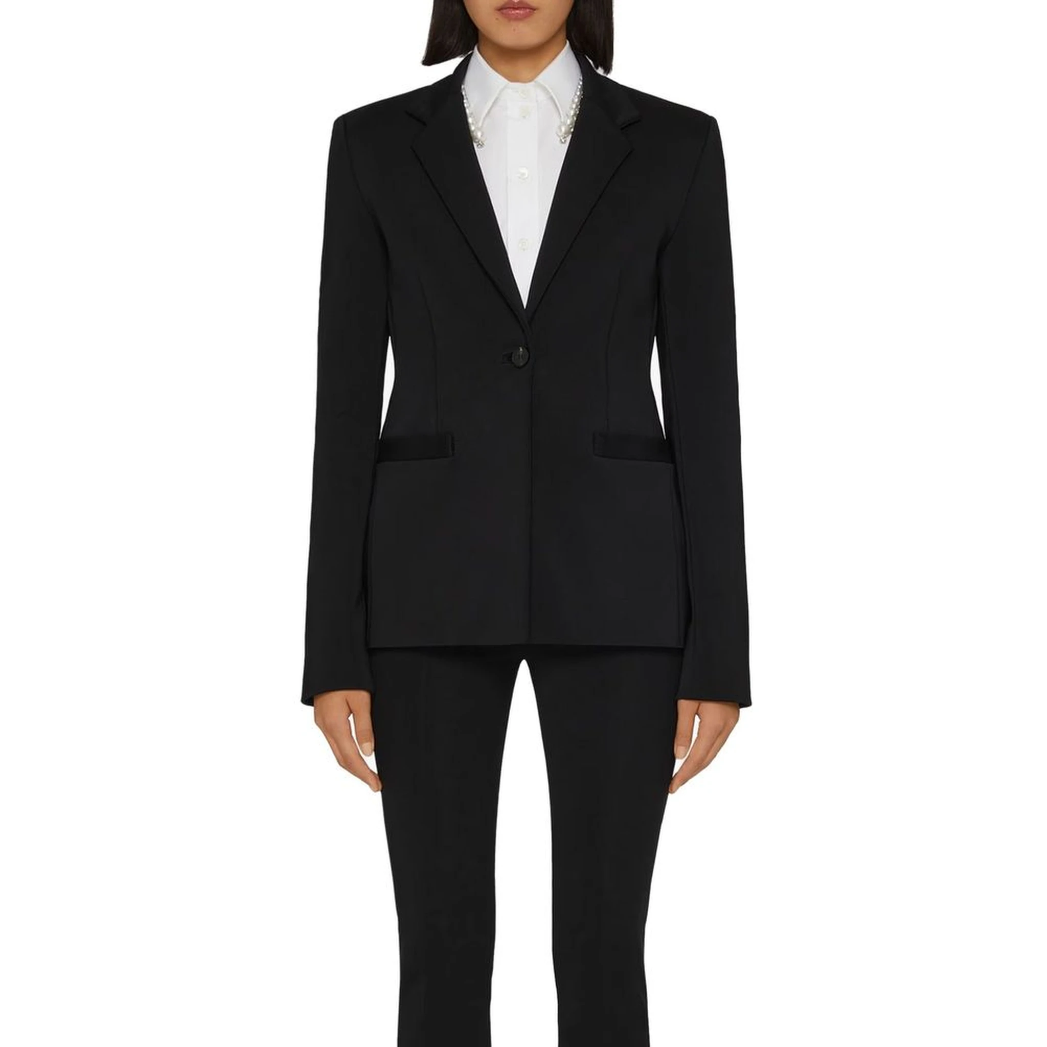Black Elastane Blazer