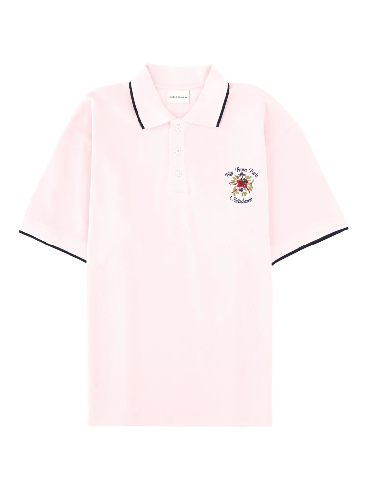 "SLOGAN ROSE" POLO SHIRT