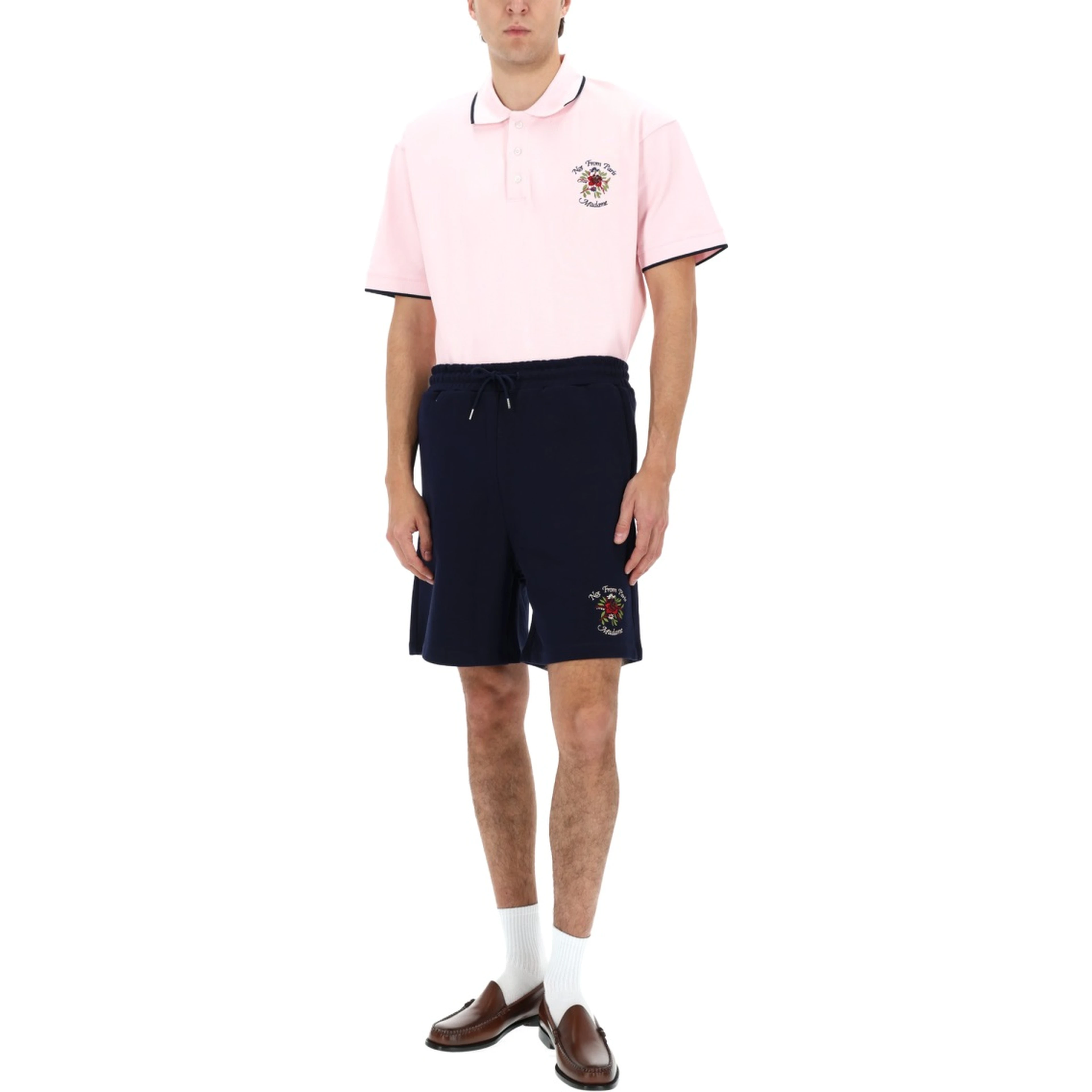 "SLOGAN ROSE" POLO SHIRT