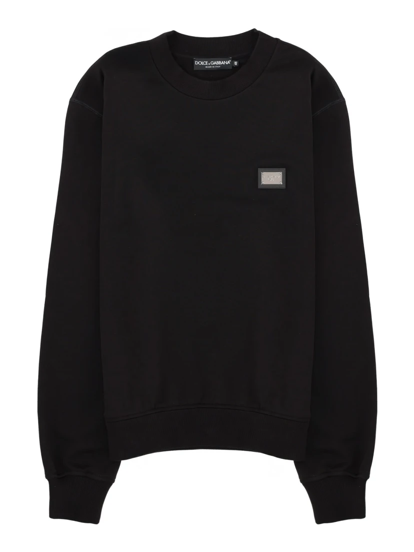 SWEATSHIRT WITH LOGO PATCH