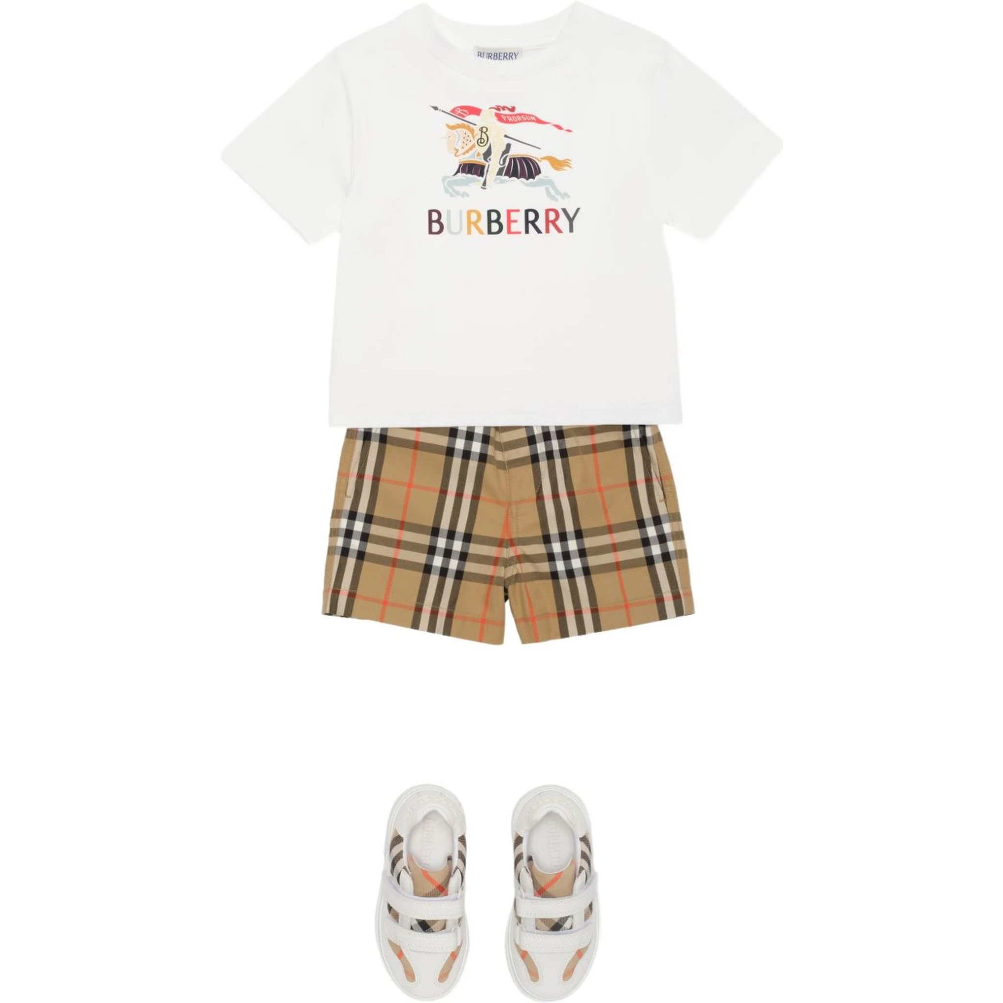 ملابس بربري للأطفال... أبيض