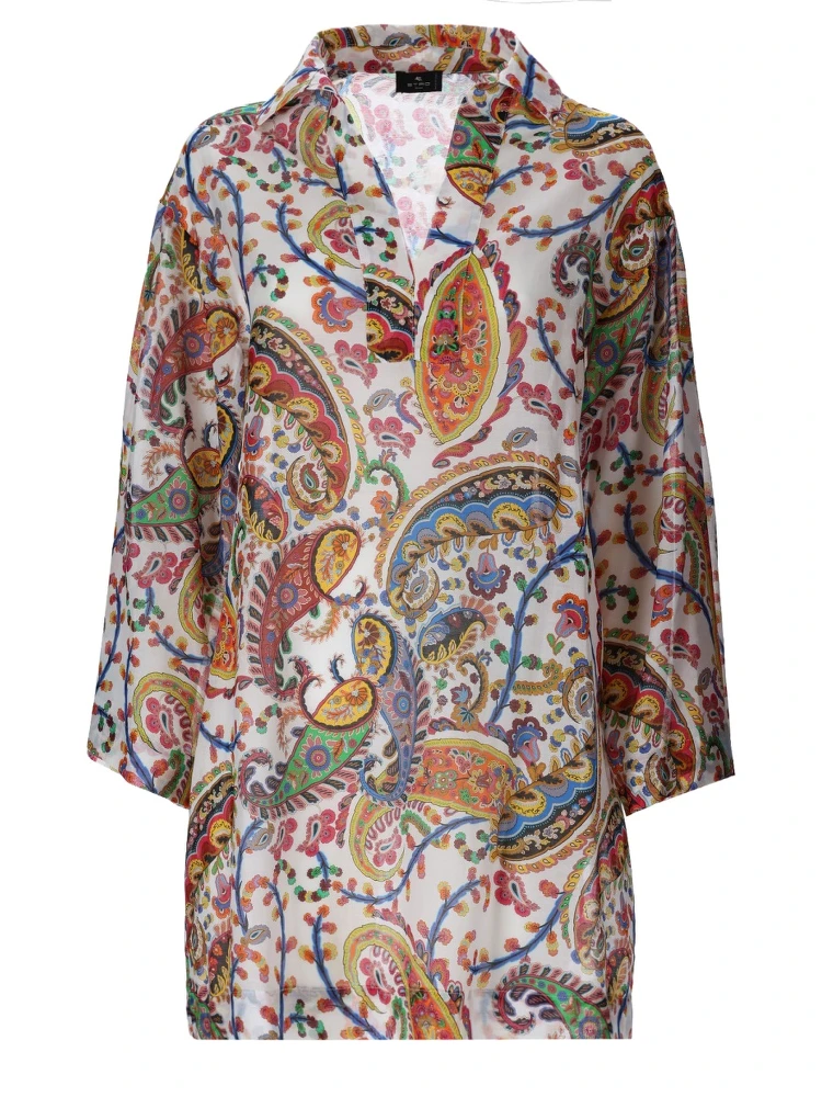 MINI DRESS WITH "PAISLEY" PRINT