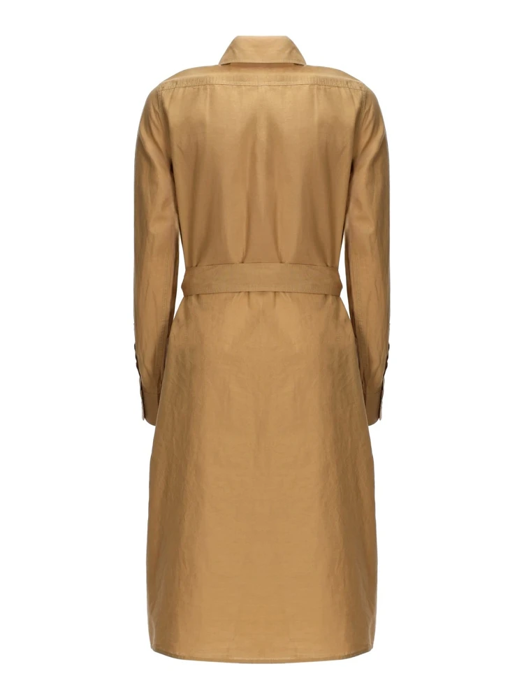 COTTON AND LINEN MIDI DRESS alternative