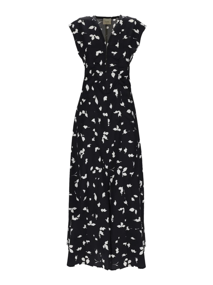 V-NECK LONG DRESS