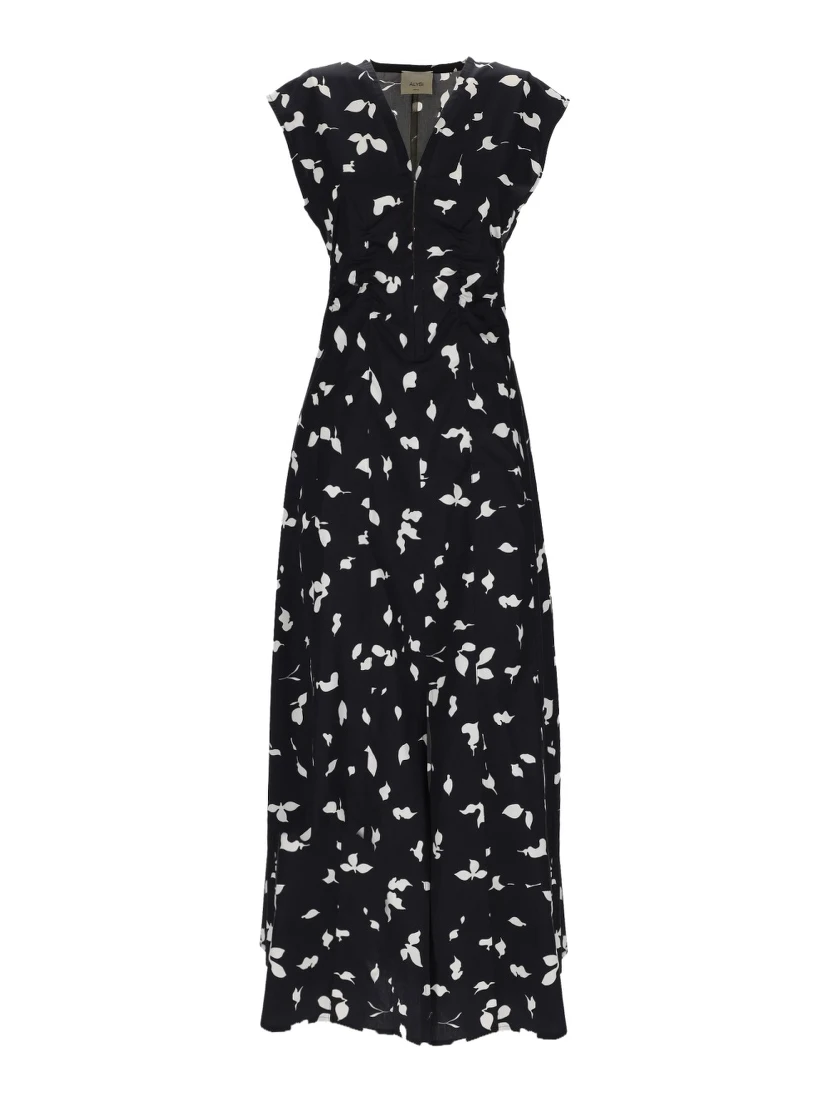 V-NECK LONG DRESS