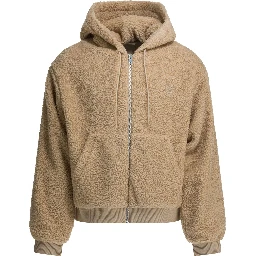 Hooded jacket in polar fleece