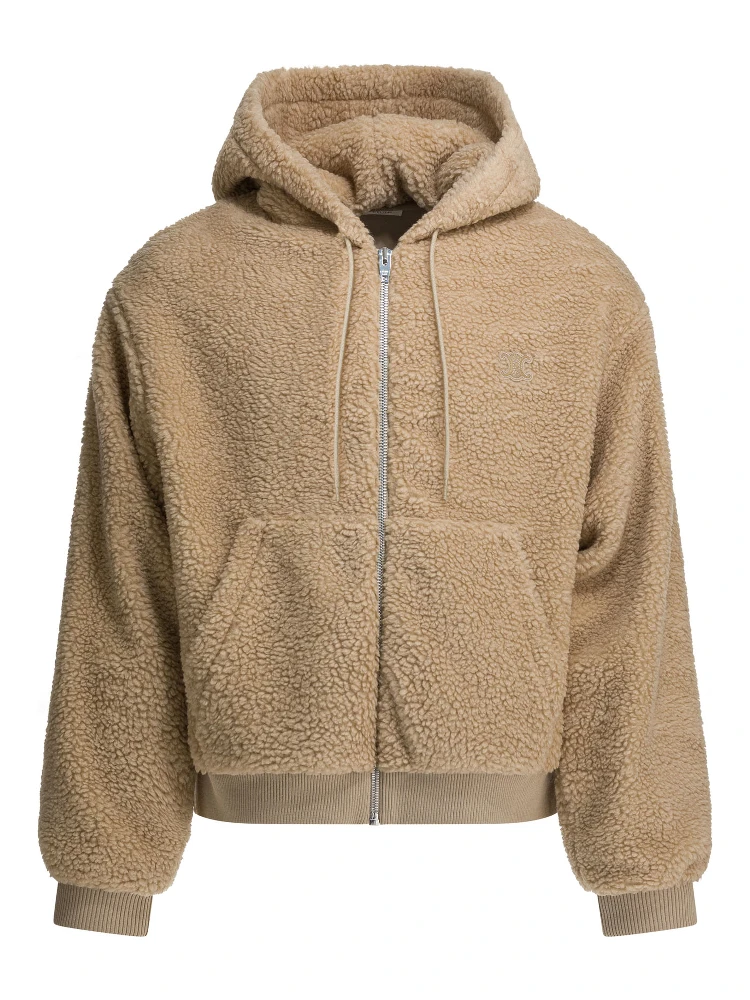 Hooded jacket in polar fleece