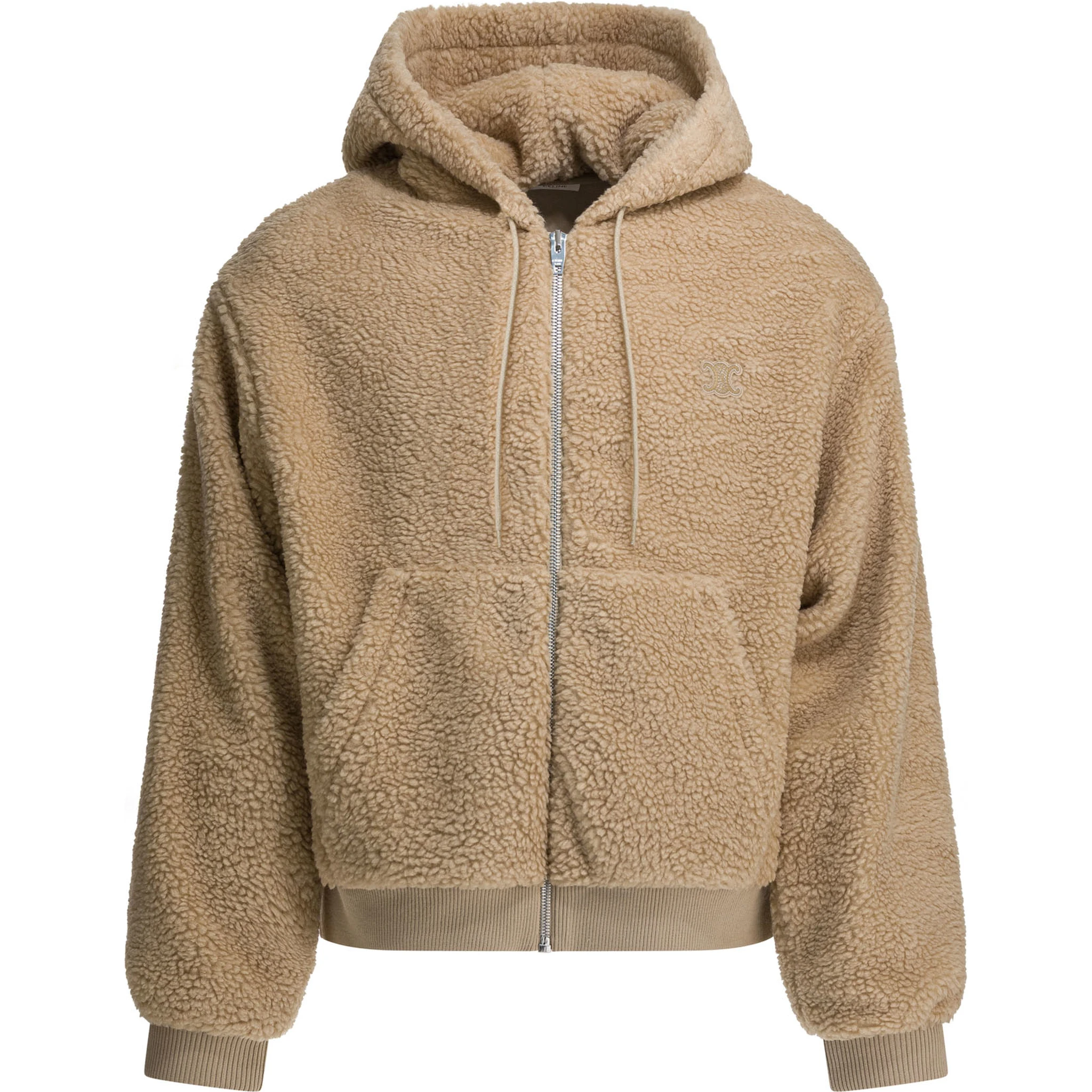 Hooded jacket in polar fleece