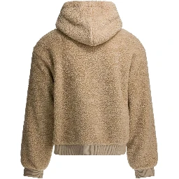 Hooded jacket in polar fleece