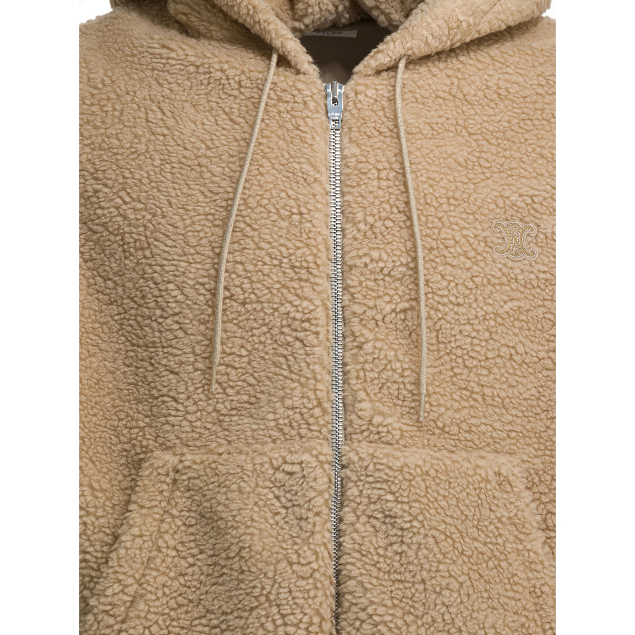Hooded jacket in polar fleece
