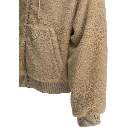 Hooded jacket in polar fleece