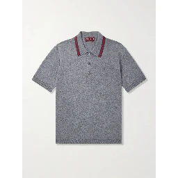 Short sleeves polo shirt in wool