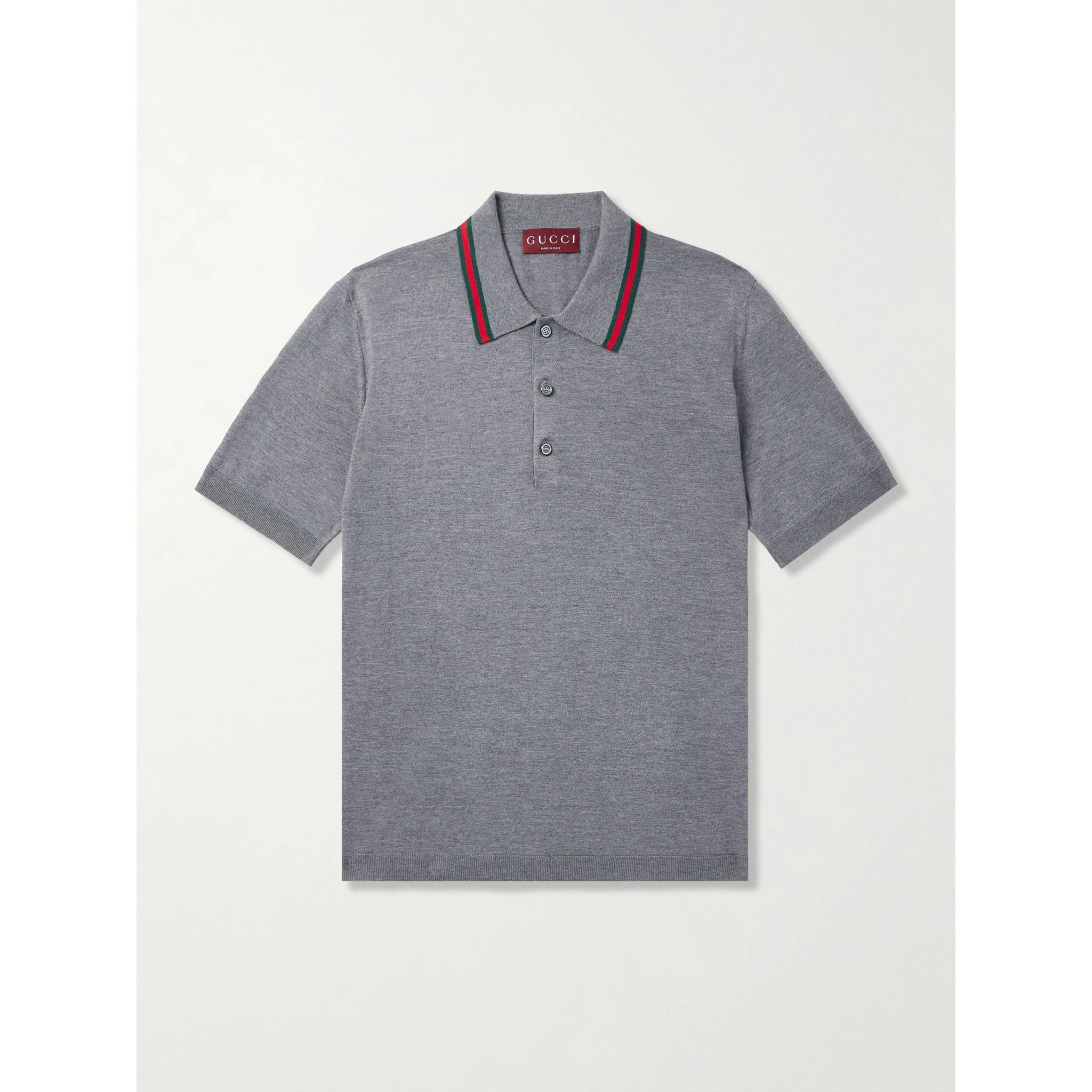 Short sleeves polo shirt in wool