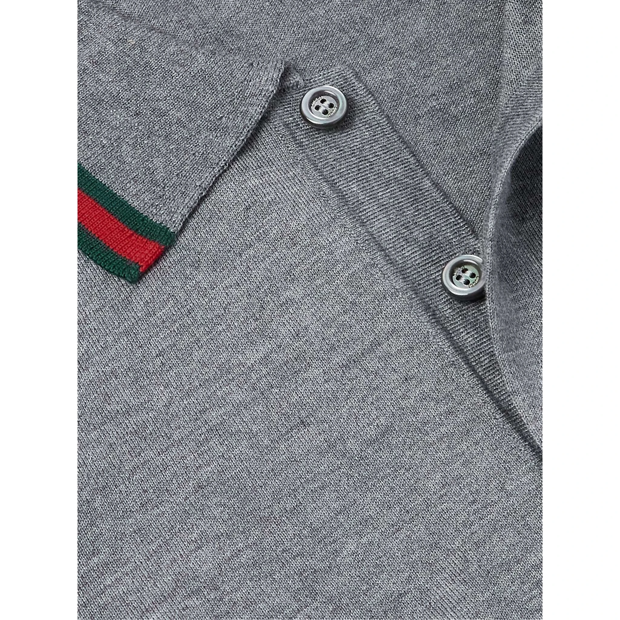 Short sleeves polo shirt in wool