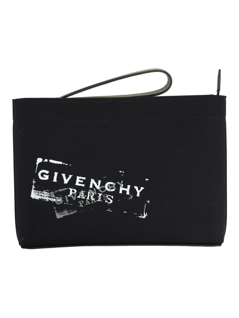 CLUTCH BAG WITH LOGO