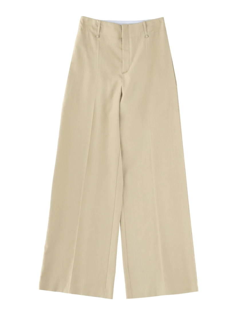 LINEN BLEND TAILORED PANTS