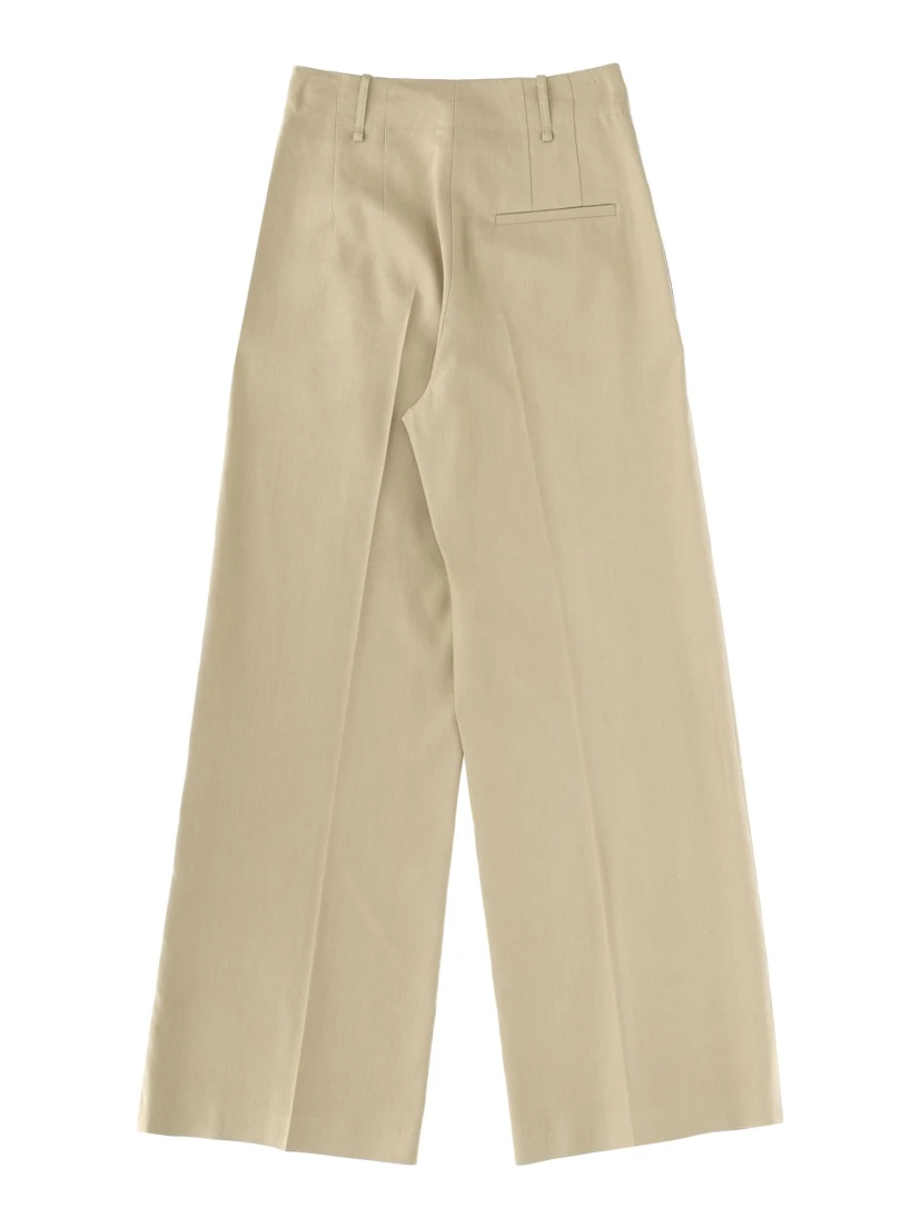 LINEN BLEND TAILORED PANTS