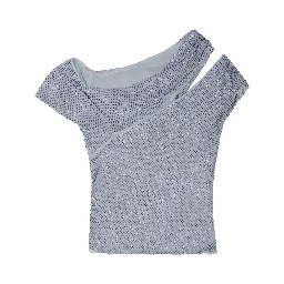 ASYMMETRICAL TOP WITH RHINESTONES