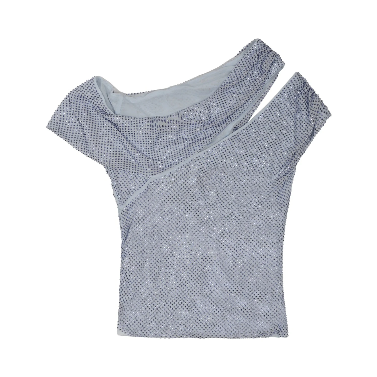 ASYMMETRICAL TOP WITH RHINESTONES
