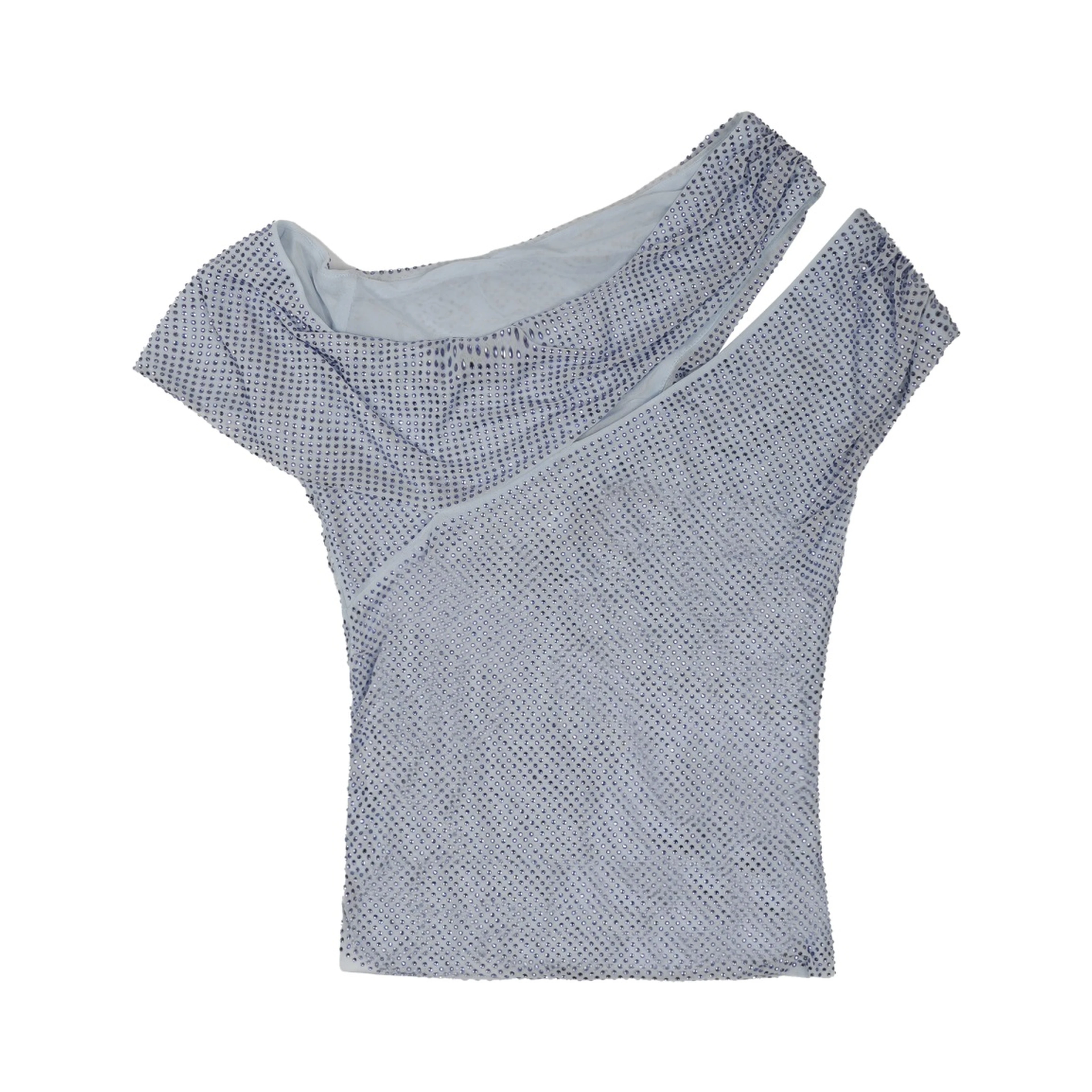 ASYMMETRICAL TOP WITH RHINESTONES