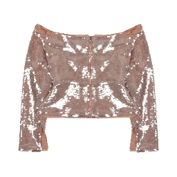 SEQUINED SLEEVELESS TOP