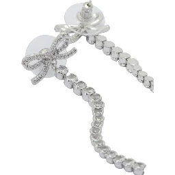CRYSTAL BOW DROPLET EARRINGS