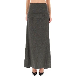 DECONSTRUCTED SKIRT WITH MARTINGALE DETAIL